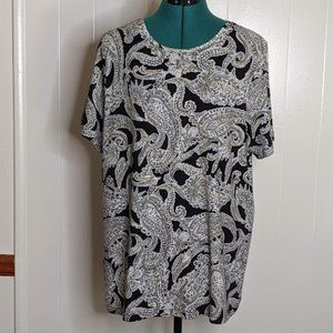 Croft & Barrow The Classic Tee Paisley. Size 1X.